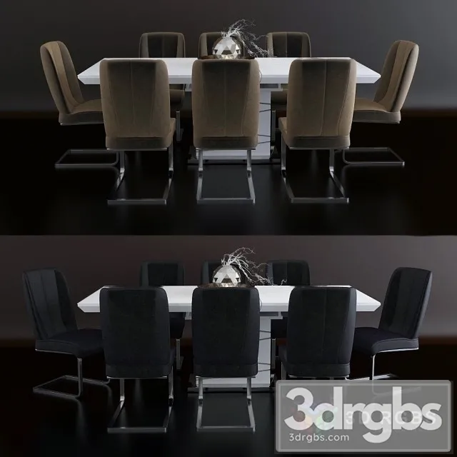 Mobi Dining Room Morokko Table 3D Model Download