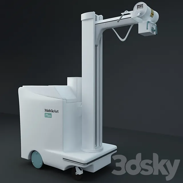 Mobile X-ray device MOBILEART MUX-100H 3D Model Mobile X-ray device MOBILEART MUX-100H 3D Model