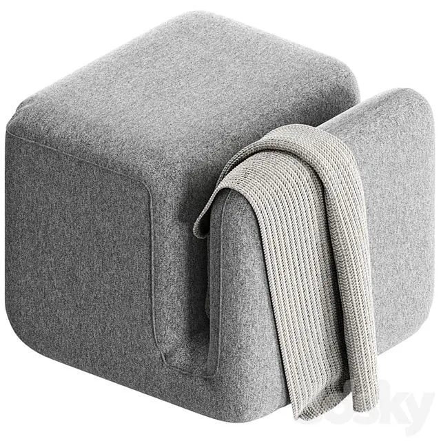 Moby pouffe 3D Model
