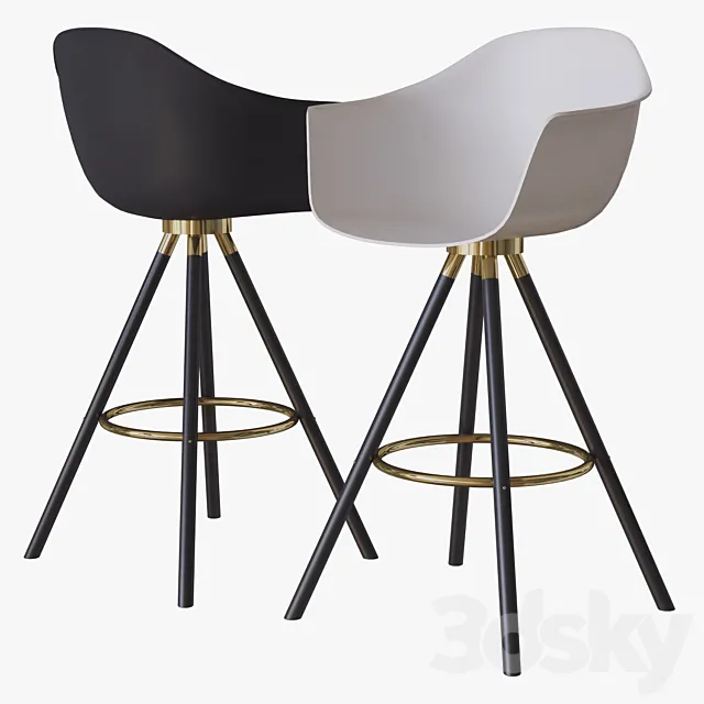 MODA BAR CHAIR CULTFURNITURE 3DModel MODA BAR CHAIR CULTFURNITURE 3DModel