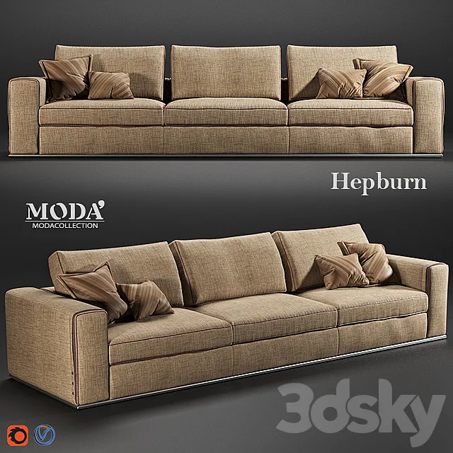 MODA Hepburn sofa 3D Model MODA Hepburn sofa 3D Model