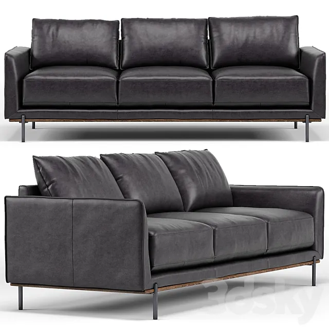 Modani Sidney Leather Sofa 3D Model