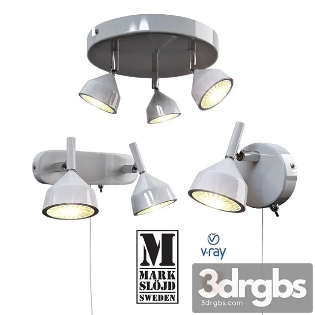 Model bell wall and ceiling light from markslojd sweden. 3D Model Download