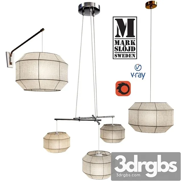 Model corse wall and ceiling light from markslojd sweden. 3D Model Download