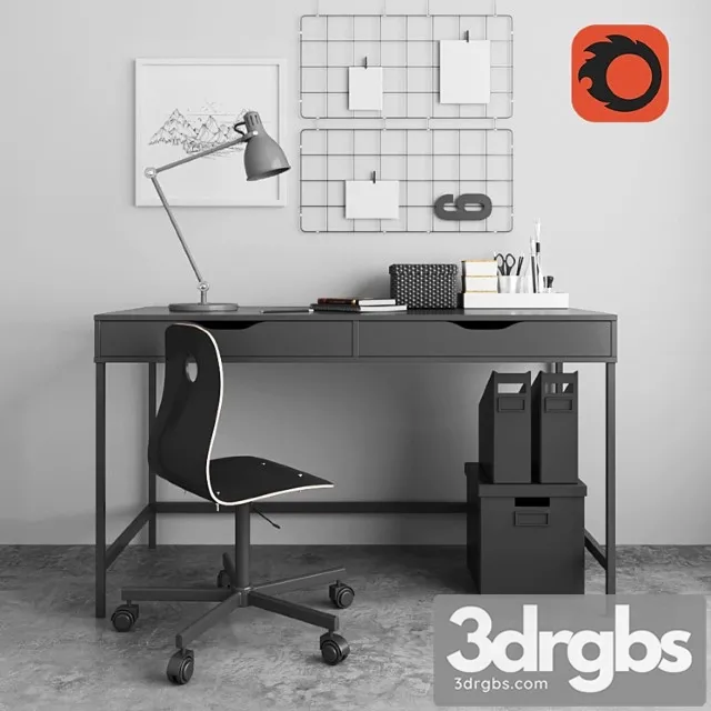 Model ikea workspace 2 3D Model Download