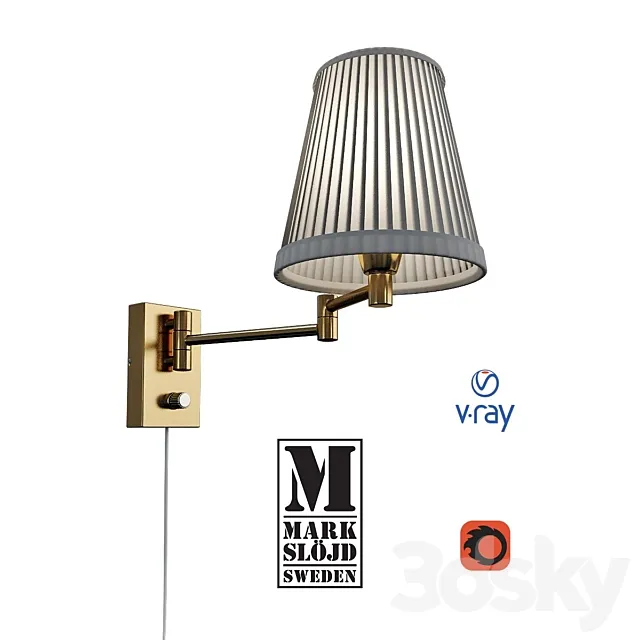 Model KIRSTEN. wall lamp from MARKSLOJD. Sweden. 3DModel