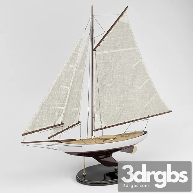 Model Of The Yacht 3D Model Download