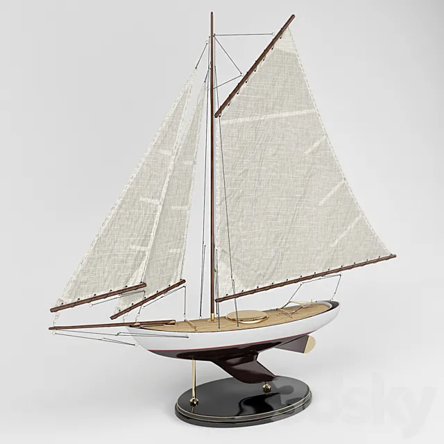 Model of the yacht 3D Model Model of the yacht 3D Model