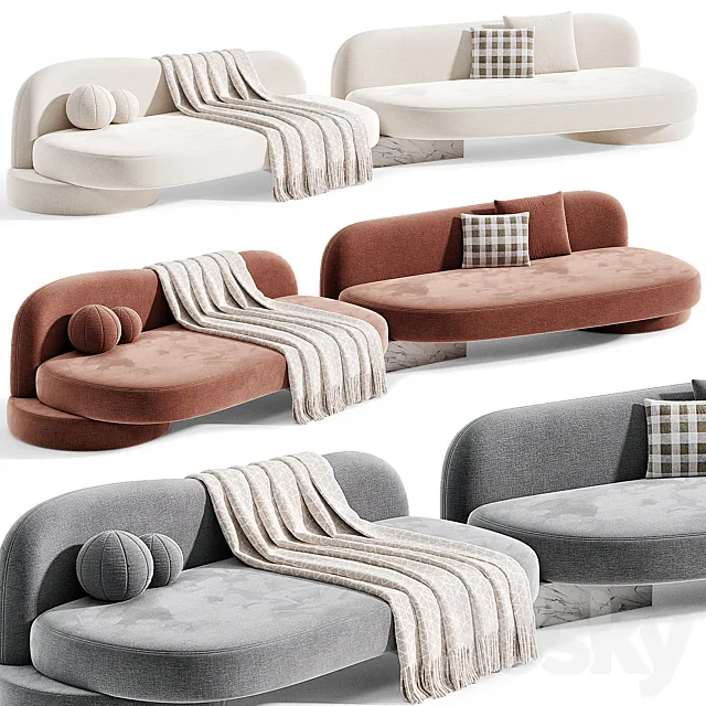 Model range of sofas modular modification 3D Model