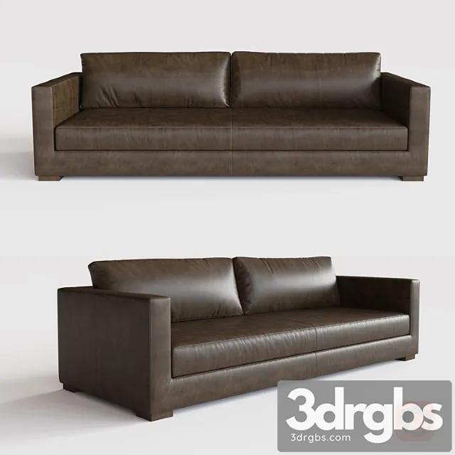 Modena shelter arm leather sofa 2 3D Model Download Modena shelter arm leather sofa 2 3D Model Download