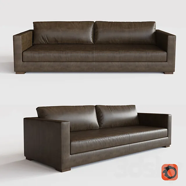 MODENA SHELTER ARM LEATHER SOFA 3D Model MODENA SHELTER ARM LEATHER SOFA 3D Model