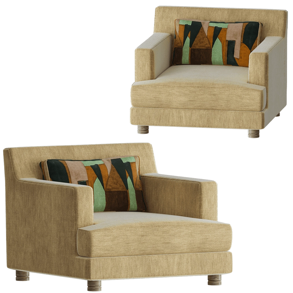 Modenature – Armchair MONTAIGNE 3D Model