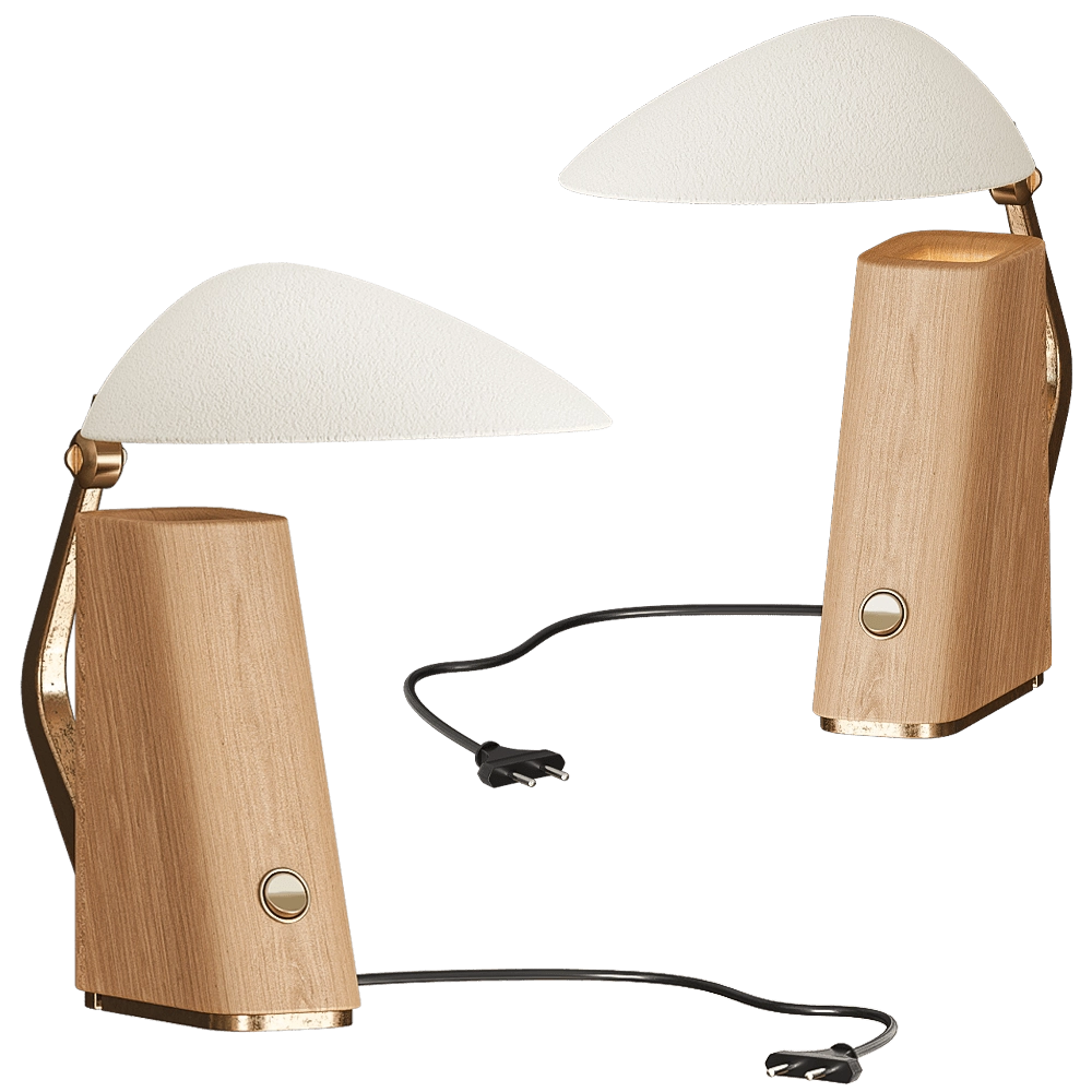 Modenature – Table lamp Akile wood 3D Model