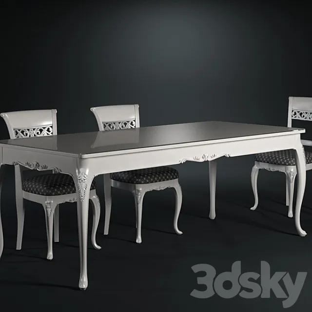 Modenese_Table_Chair 3D Model Modenese_Table_Chair 3D Model