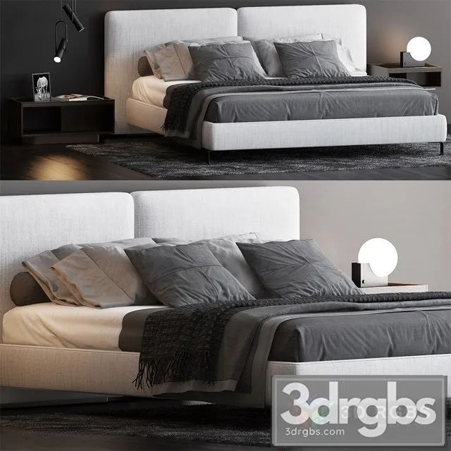Moderm Fabric Bed 3D Model Download Moderm Fabric Bed 3D Model Download