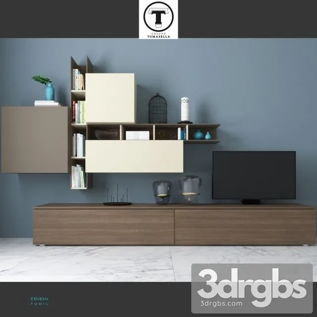 Moderm TV Wall 3D Model Download