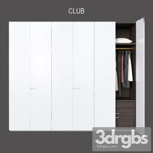 Moderm White Wardrobe 3D Model Download