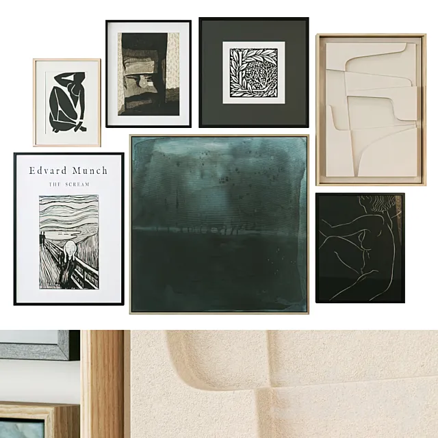 Modern abstract paintings 3DModel