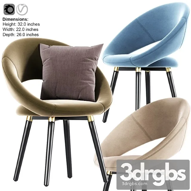 Modern armchair with pillow 2 3D Model Download Modern armchair with pillow 2 3D Model Download