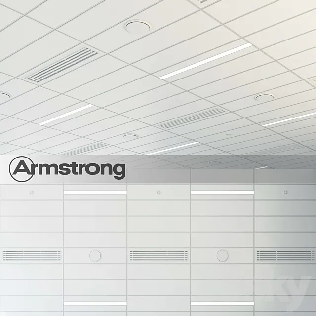 Modern Armstrong Ceiling 3DModel Modern Armstrong Ceiling 3DModel