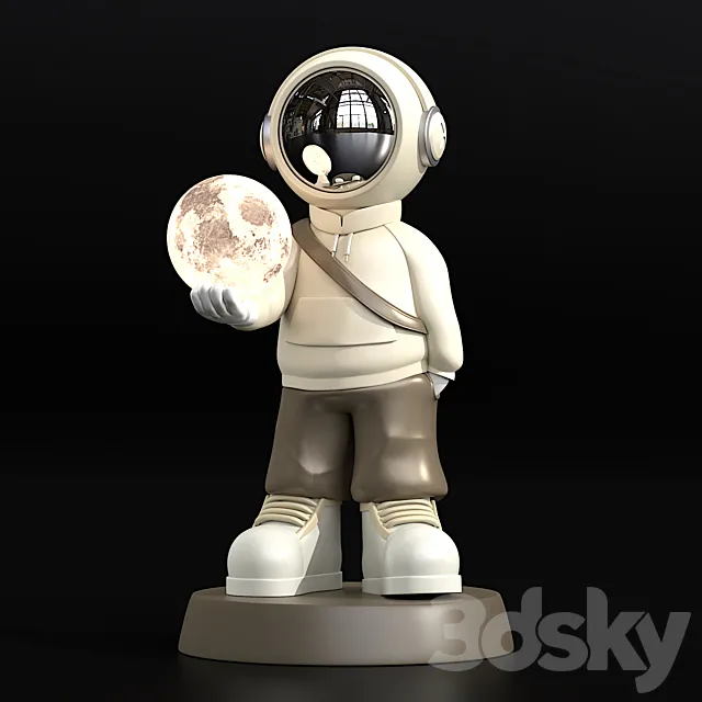 Modern Astronaut Light 3D Model Modern Astronaut Light 3D Model