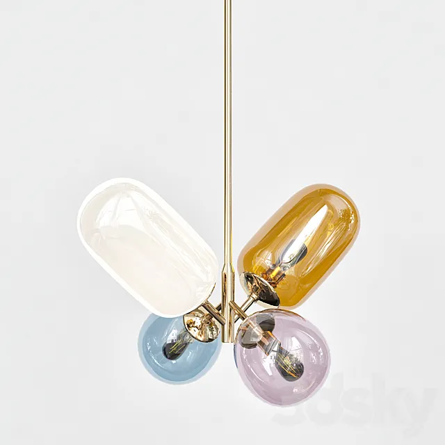 Modern Balloon Glass Chandelier 3DModel