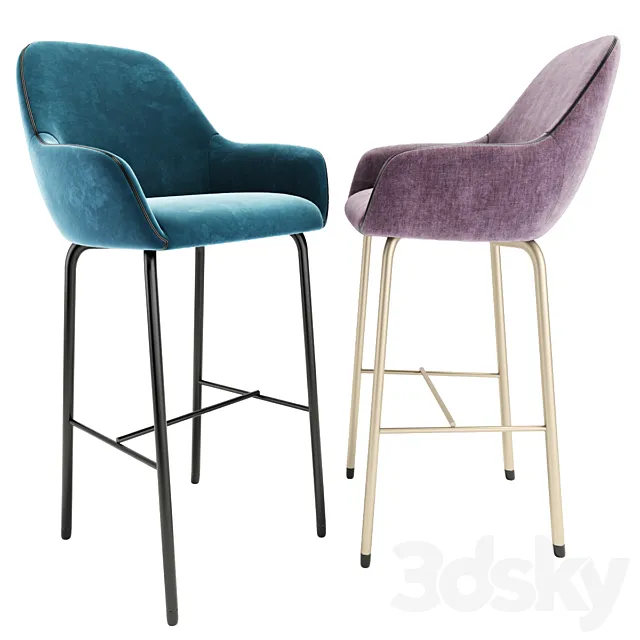 Modern Bar Chair 3D Model