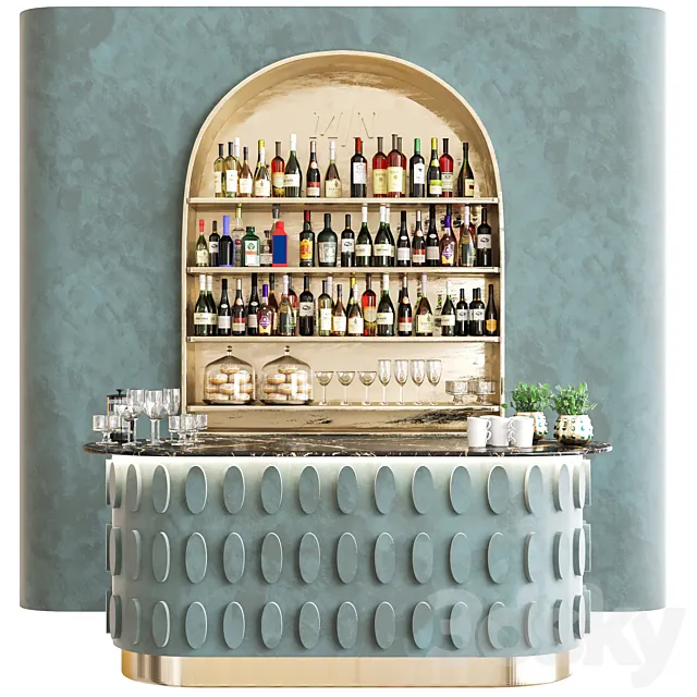 Modern bar counter 33 3D Model