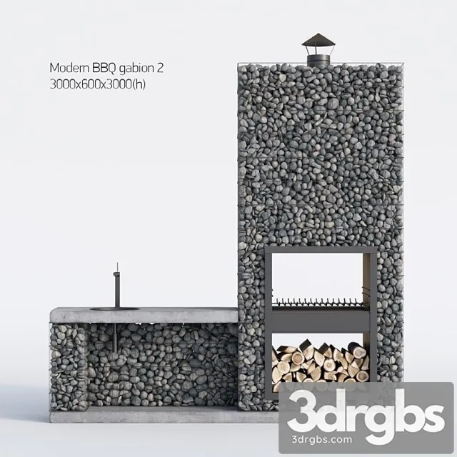 Modern Barbecue From Gabion 2 3D Model Download Modern Barbecue From Gabion 2 3D Model Download