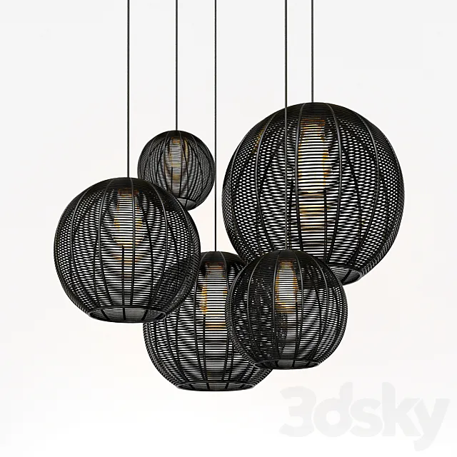 Modern Basket Pendant 3DModel