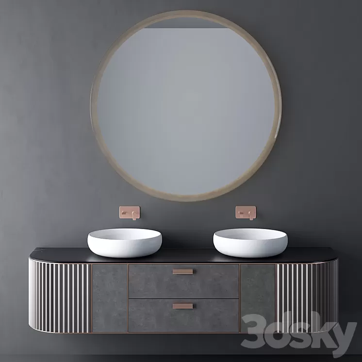 Modern Bathroom Cabinet | No. 050 3D Model Modern Bathroom Cabinet | No. 050 3D Model