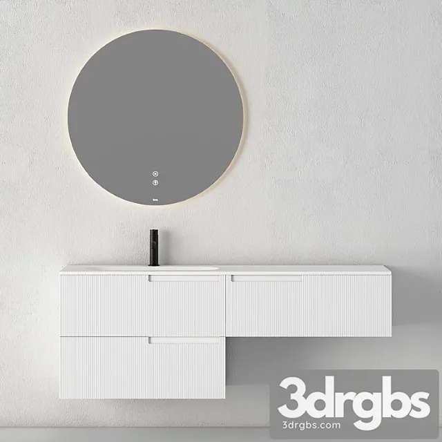 Modern Bathroom Cabinet No 073 Fiora Snergy Serie 2 3D Model Download