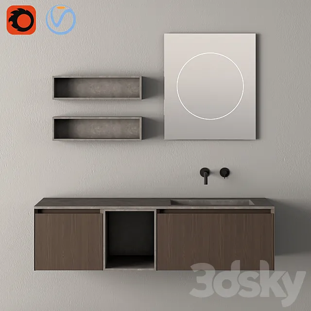 Modern Bathroom Cabinet | No. 085 | Rexa design 3D Model Modern Bathroom Cabinet | No. 085 | Rexa design 3D Model