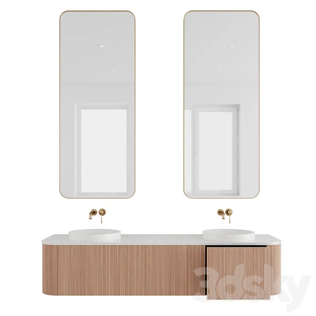 Modern Bathroom Cabinet Waverly by ADP 3D Model Modern Bathroom Cabinet Waverly by ADP 3D Model