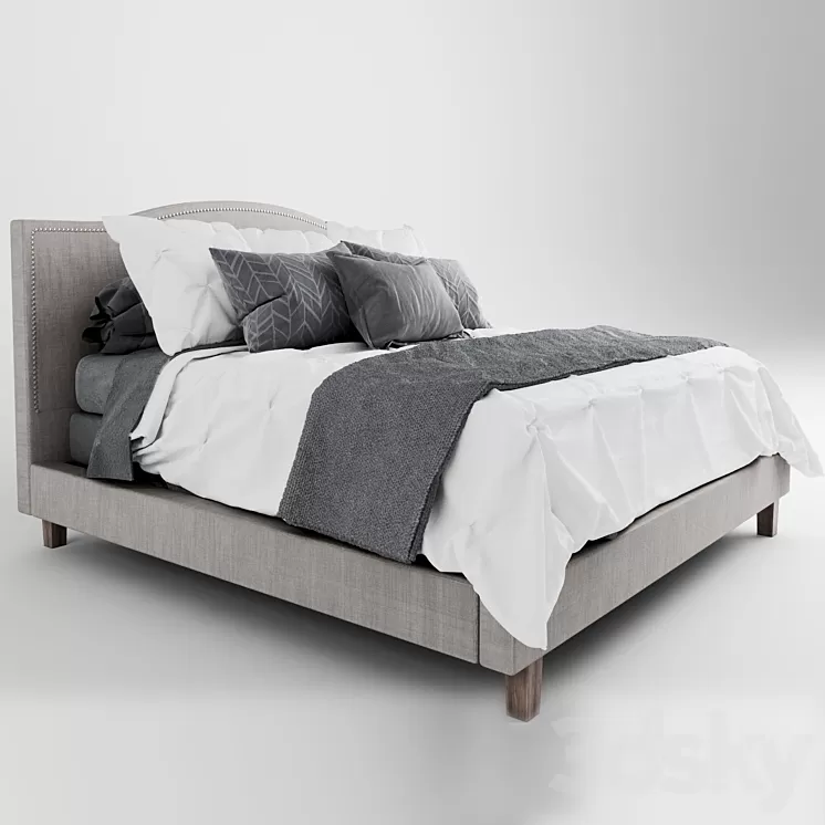 Modern Bed 2018 Set 03 3D Model Modern Bed 2018 Set 03 3D Model