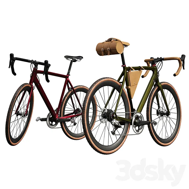 Modern bicycle in two shades 3DModel
