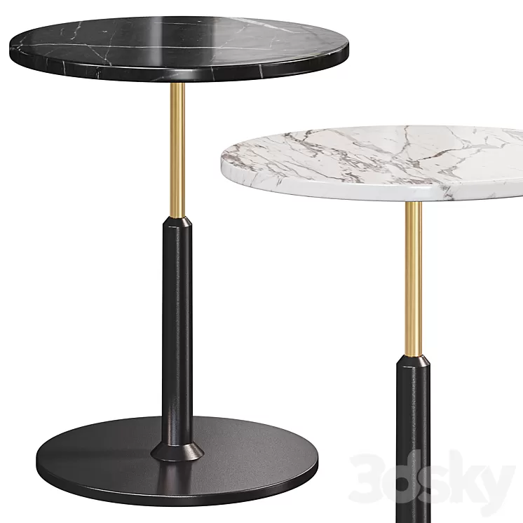 Modern Black Round Bar Table 3D Model Free Download