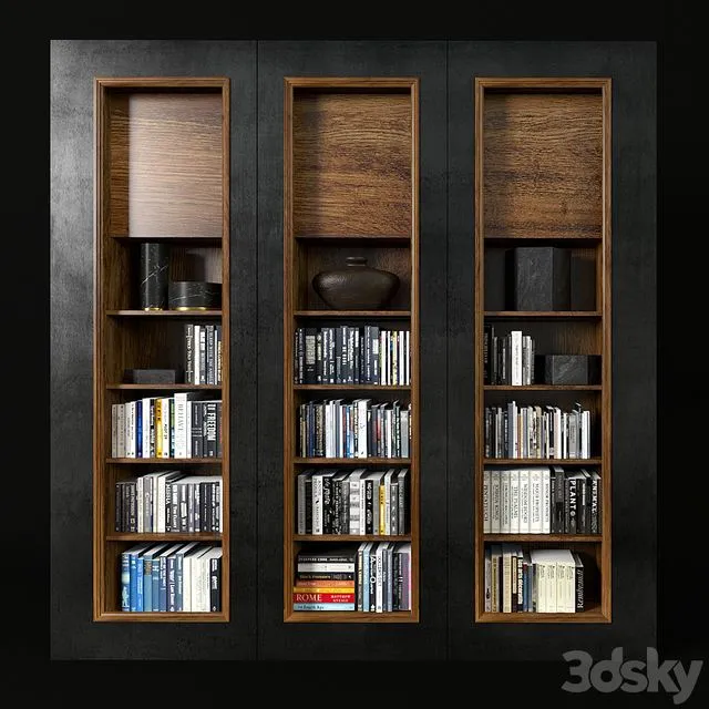 Modern bookcase 3D Model