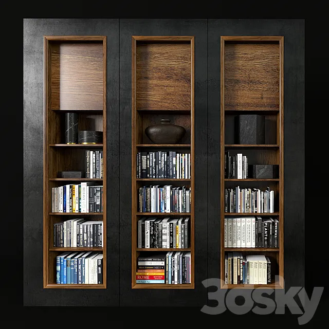 Modern bookcase 3D Model