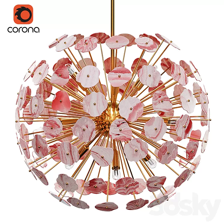 Modern Brass Sputnik Chandelier 3D Model Modern Brass Sputnik Chandelier 3D Model