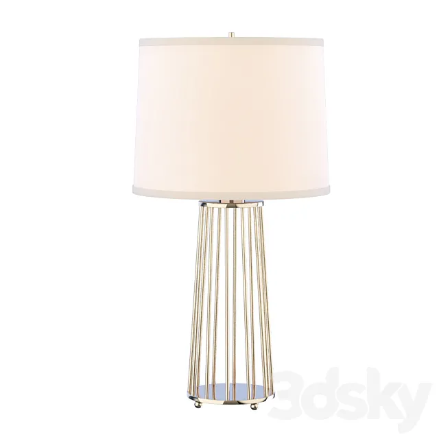 Modern Carousel Table Lamp In Soft Silver 3DModel Modern Carousel Table Lamp In Soft Silver 3DModel