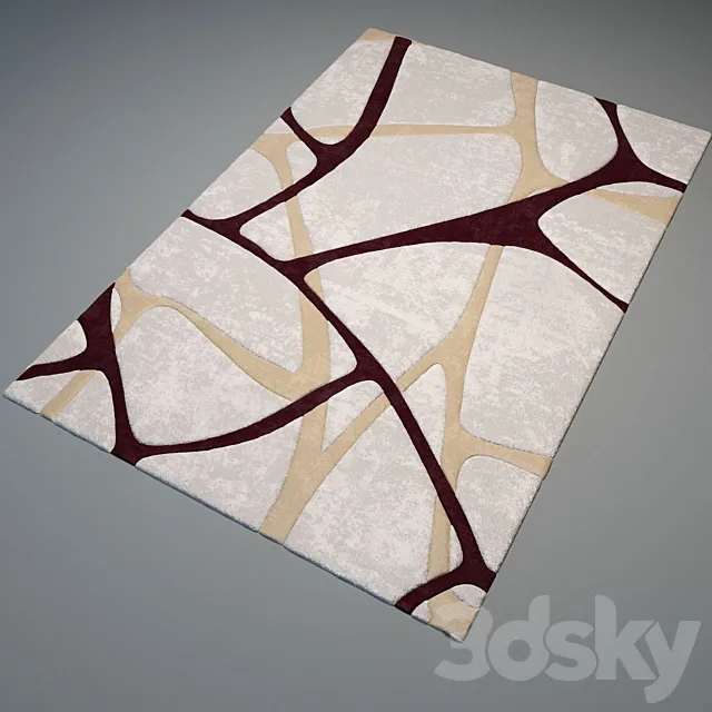 Modern carpet №11 3D Model Modern carpet №11 3D Model