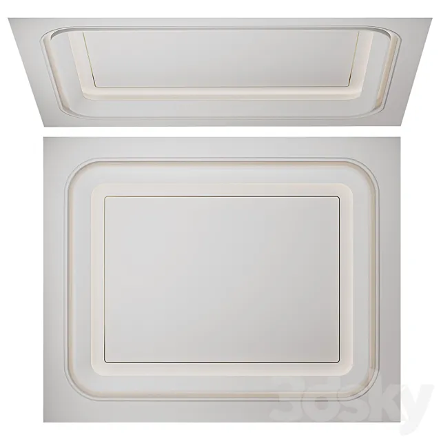 Modern ceiling 1 3D Model Modern ceiling 1 3D Model