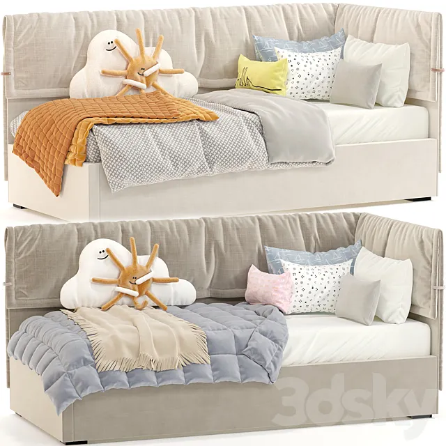 Modern Children Sofa Bed 02 3D Model Modern Children Sofa Bed 02 3D Model