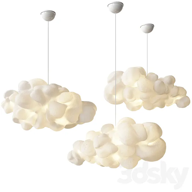 Modern Cloud Pendant 90 3D Model Modern Cloud Pendant 90 3D Model