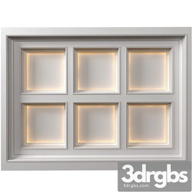 Modern coffered illuminated ceiling art deco style 3 Modern coffered illuminated ceiling art deco style 3