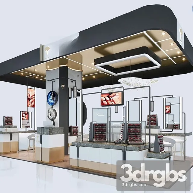 Modern Cosmetic Showcase 3D Model Download