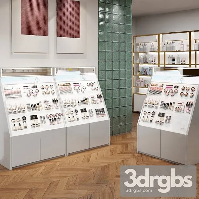 Modern Cosmetic Showcase 4 3D Model Download