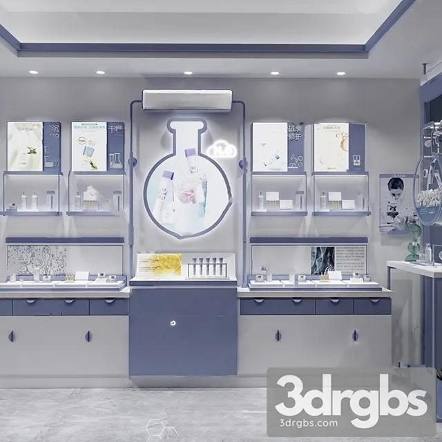 Modern Cosmetic Showcase 5 3D Model Download