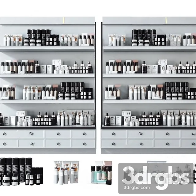 Modern Cosmetic Showcase 6 3D Model Download